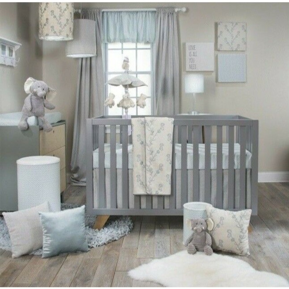 Glenna Jean Twiggy Nursery Gray NEW Curtains Drapery Panel Gray 90" x 40"